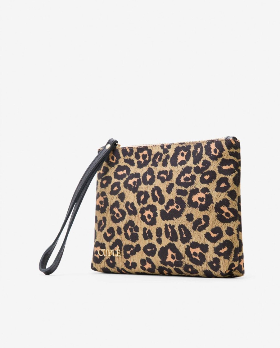 Cuple Cartera Ultrasuede Animal Print Clearance