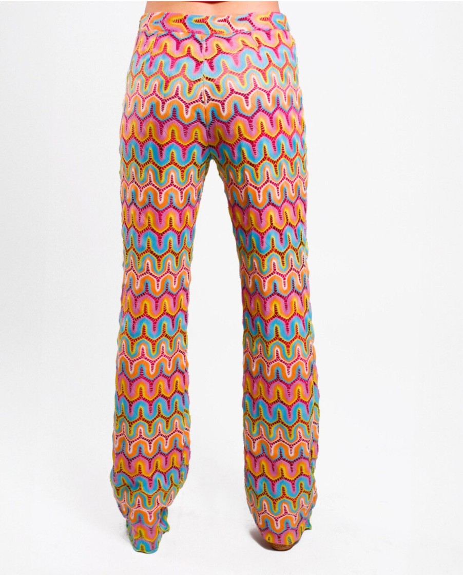 Cuple Pantalon Campana Crochet Multicolor Clearance