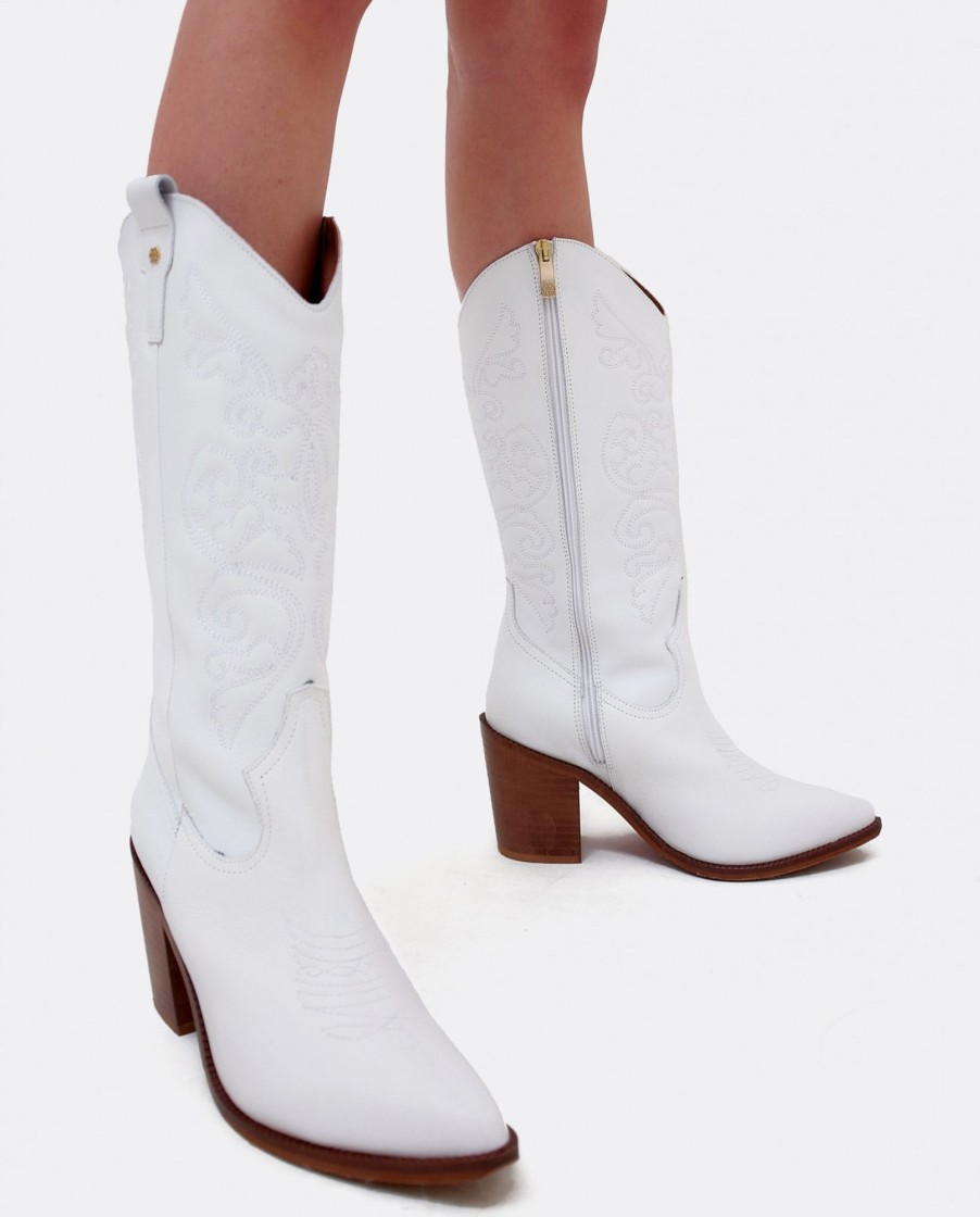 Cuple Bota Cow Napa Blanco Online