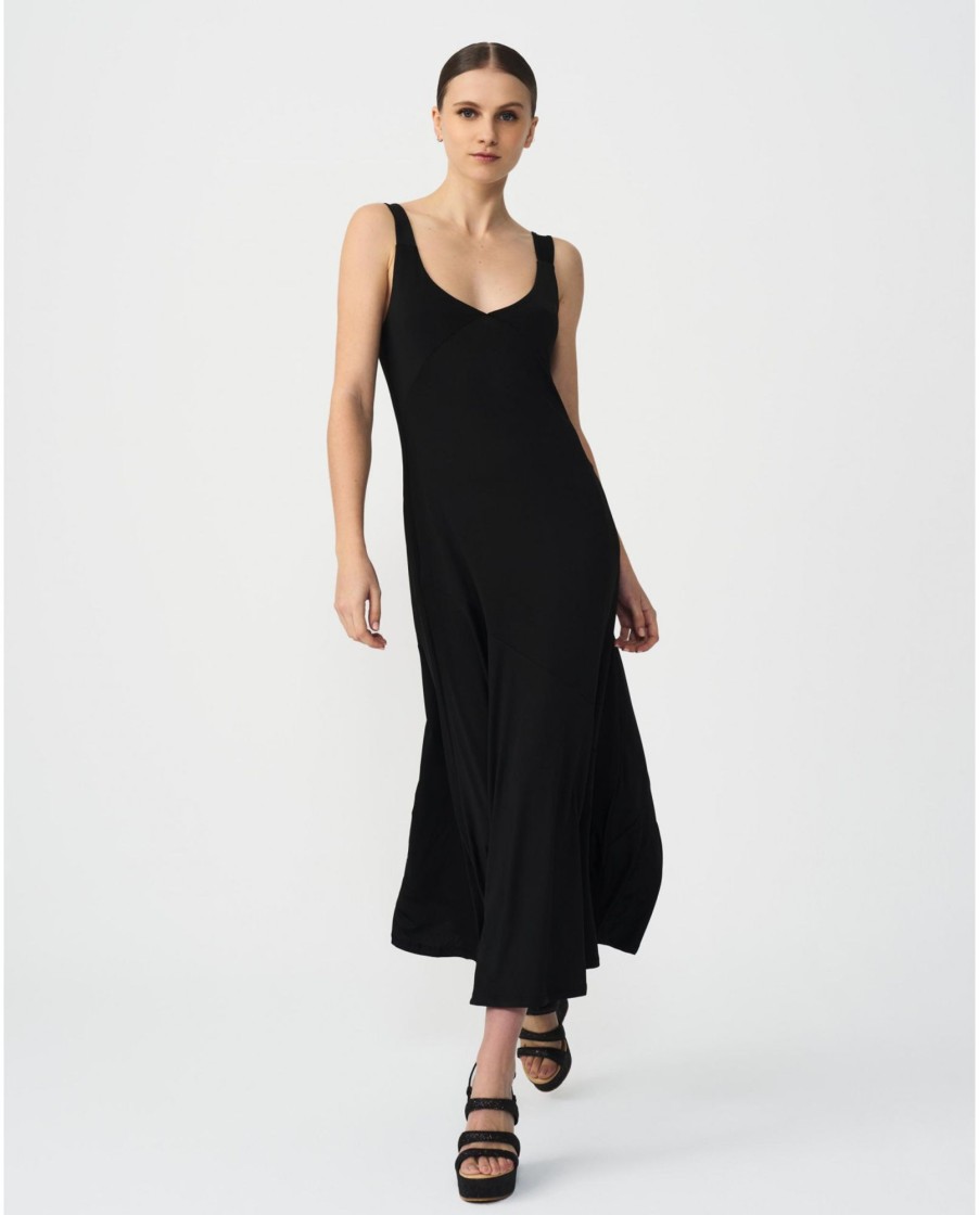 Cuple Vestido Midi Punto Negro Online