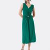 Cuple Vestido Aro Cintura Punto Verde New