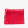 Cuple Cartera Mano Mediana Serraje Coco Rojo Hot