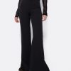 Cuple Pantalon Campana Doble Tela Negro Wholesale