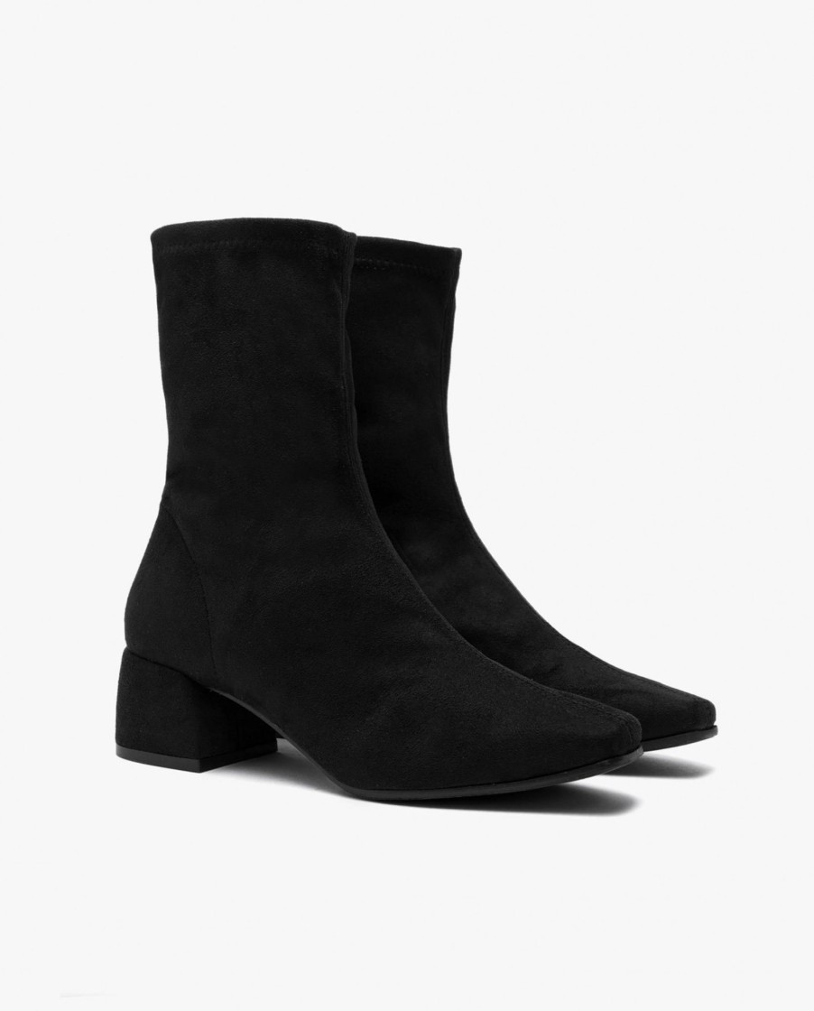 Cuple Botin Ultrasuede Strech Negro Clearance