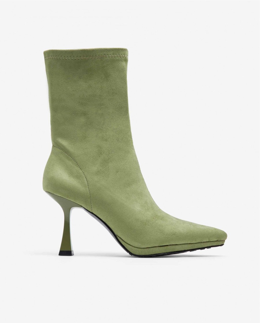 Cuple Botin T/A Ultrasuede Strech Verde Hot