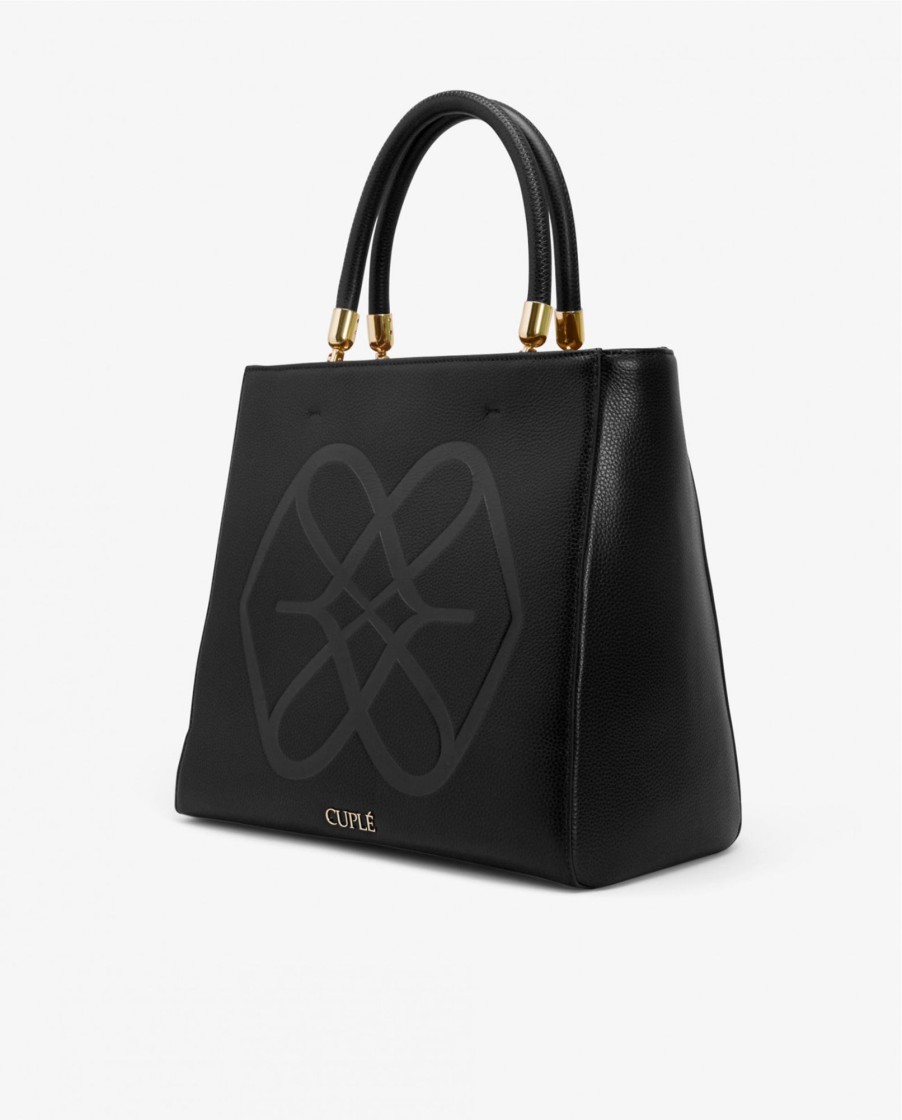 Cuple Bolso Tote Logo Tecnopiel Negro Hot