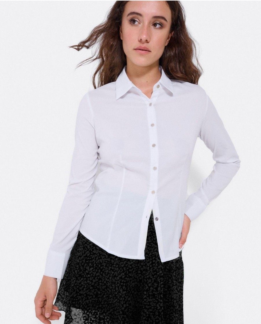 Cuple Camisa Entallada Popelin Blanco Clearance