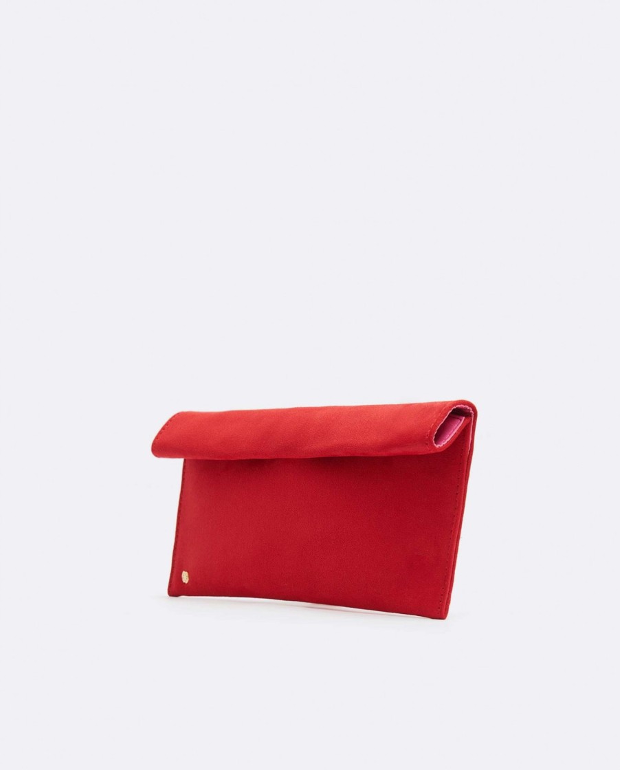 Cuple Cartera Iman Ultrasuede Rojo Hot