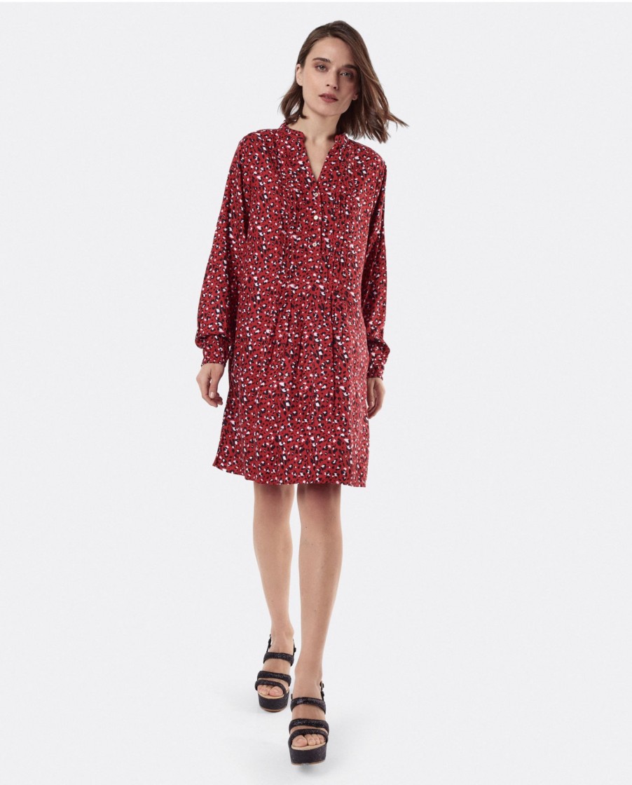 Cuple Vestido Textil Leopardo Rojo Best