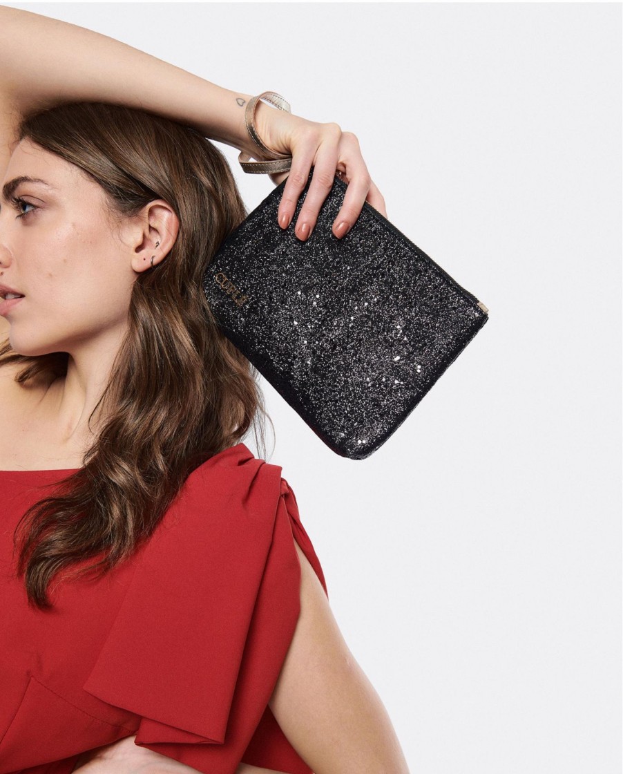 Cuple Cartera Glitter Negro Online