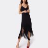 Cuple Vestido Flecos Manila Crep Negro Hot