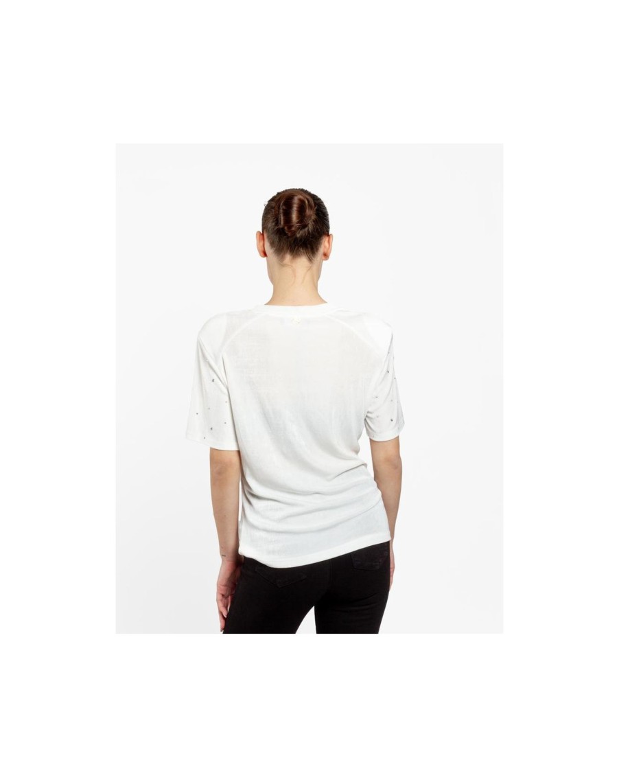 Cuple Camiseta Strass Punto Blanco Online