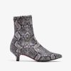 Cuple Botin Licra Tacon Bajo Serpiente Gris Wholesale