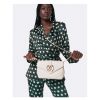 Cuple Bolso Satchel Con Cadena Piek Tecnopiel Blanco Hot