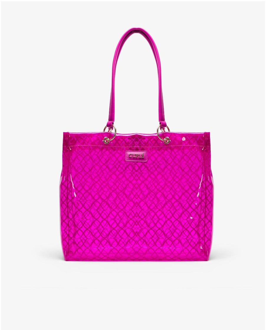 Cuple Bolso Tote Vinilo Fucsia Best