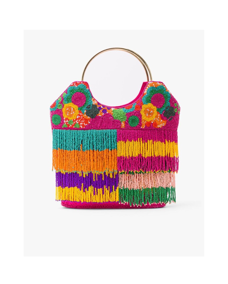 Cuple Bolso Flecos Cuentas Multicolor Wholesale