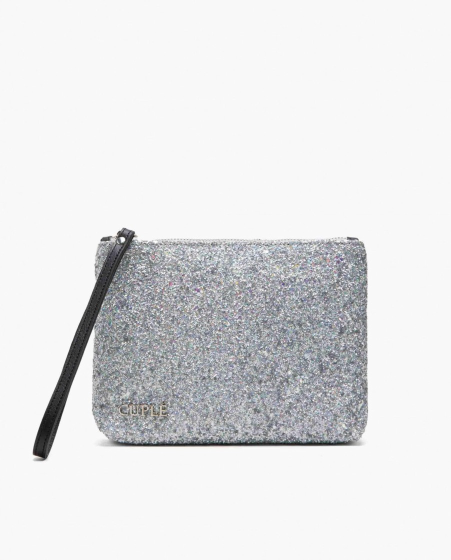 Cuple Cartera Glitter Plata Wholesale