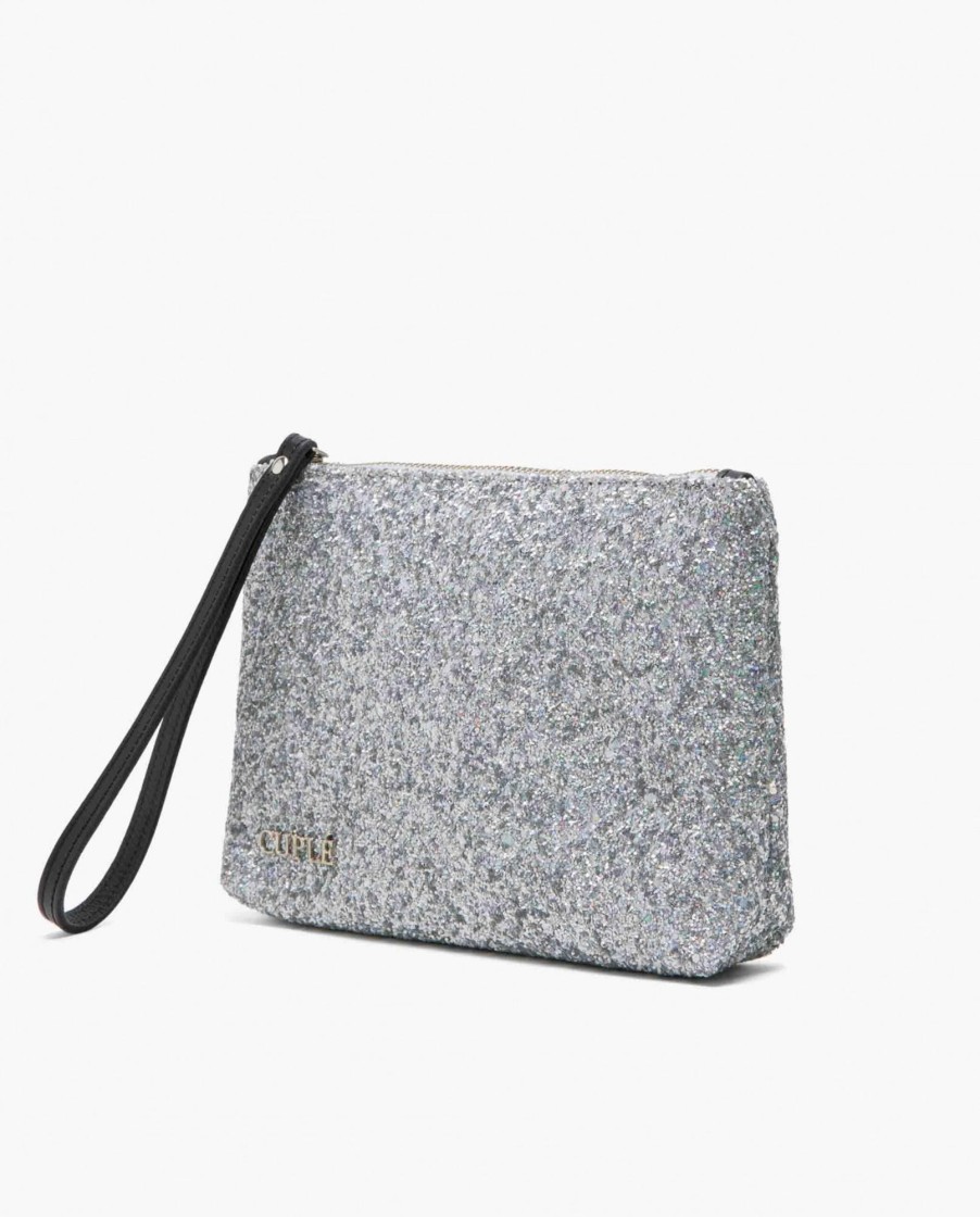 Cuple Cartera Glitter Plata Wholesale