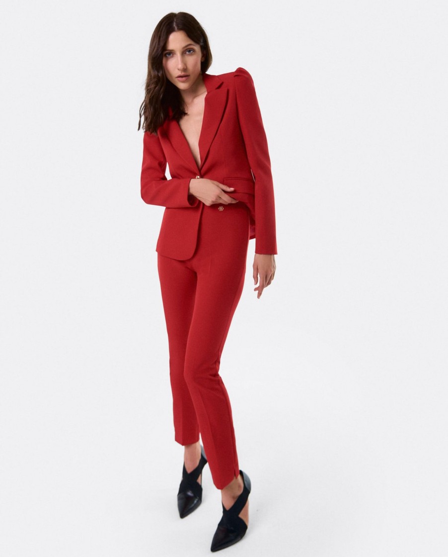 Cuple Pantalon Penelope Crep Rojo Clearance